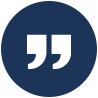 quotation mark icon within a circle